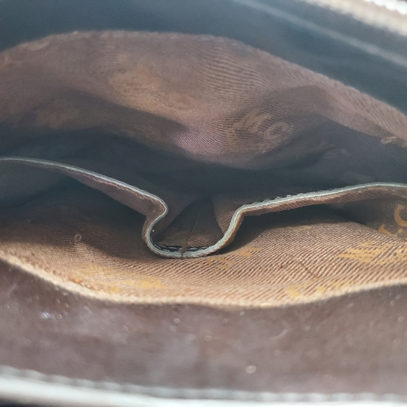 Vintage MC Marc Chantal Tooled Leather Handbag Brown Boho Western Boxy - Picture 6 of 8